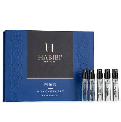 White Moroccan Leather & Mens Discovery Set - Gift Set