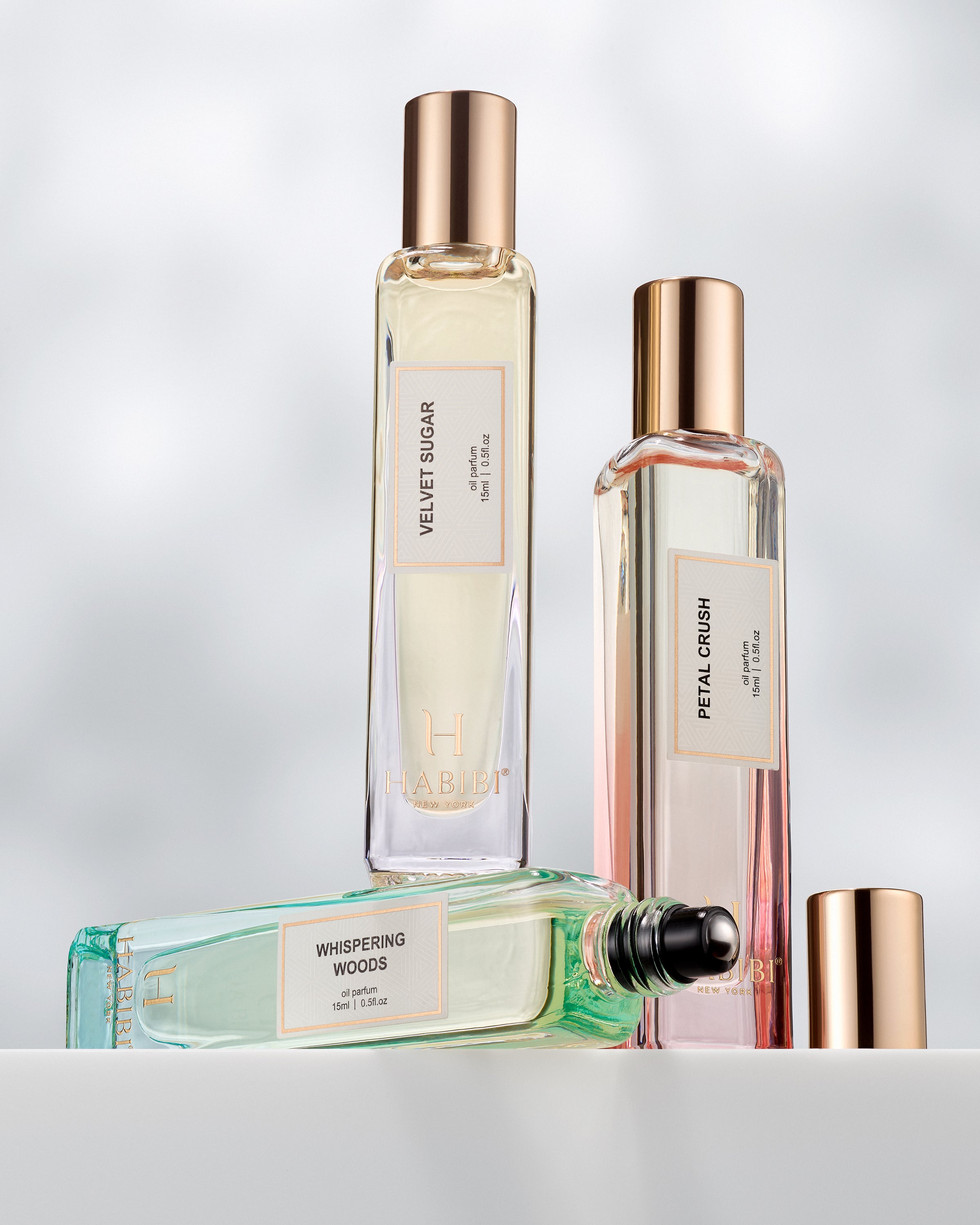 香水(女性用) REI SCENT Perfume Set (3 x 30ml) Turkish Rose & Oud | Scented Body Lotion By Habibi NY