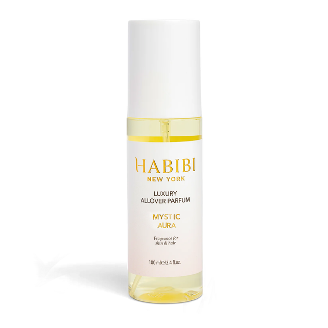 HABIBI New York Mystic Aura Luxury Allover Parfum, 100 ml bottle.