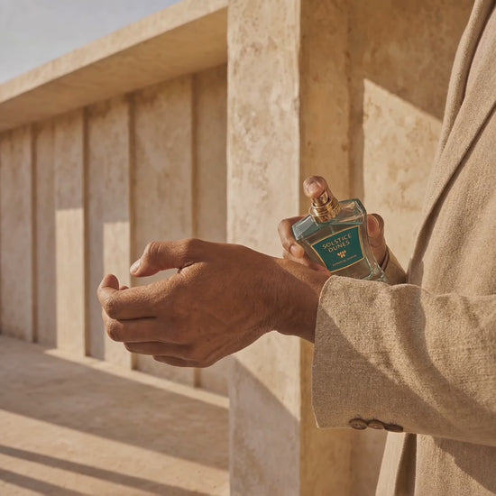 Solstice Dunes — golden hour in the dunes, Extrait de Parfum film