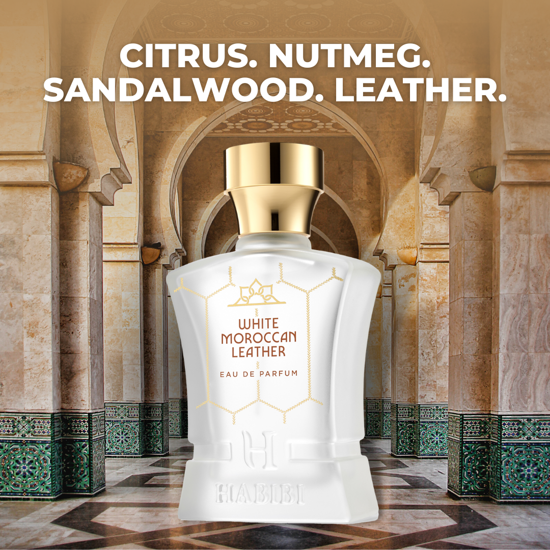 white moroccan leather cologne